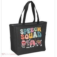 Speech Squad Funny Speech Therapy Speech Pathologist Tote Bag thumb 2
