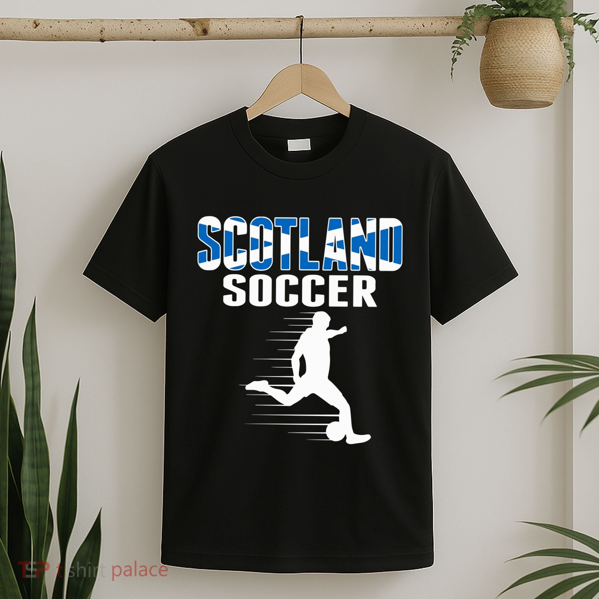 Scotland Soccer Fans Jersey Scottish Flag Football Lovers T-Shirt