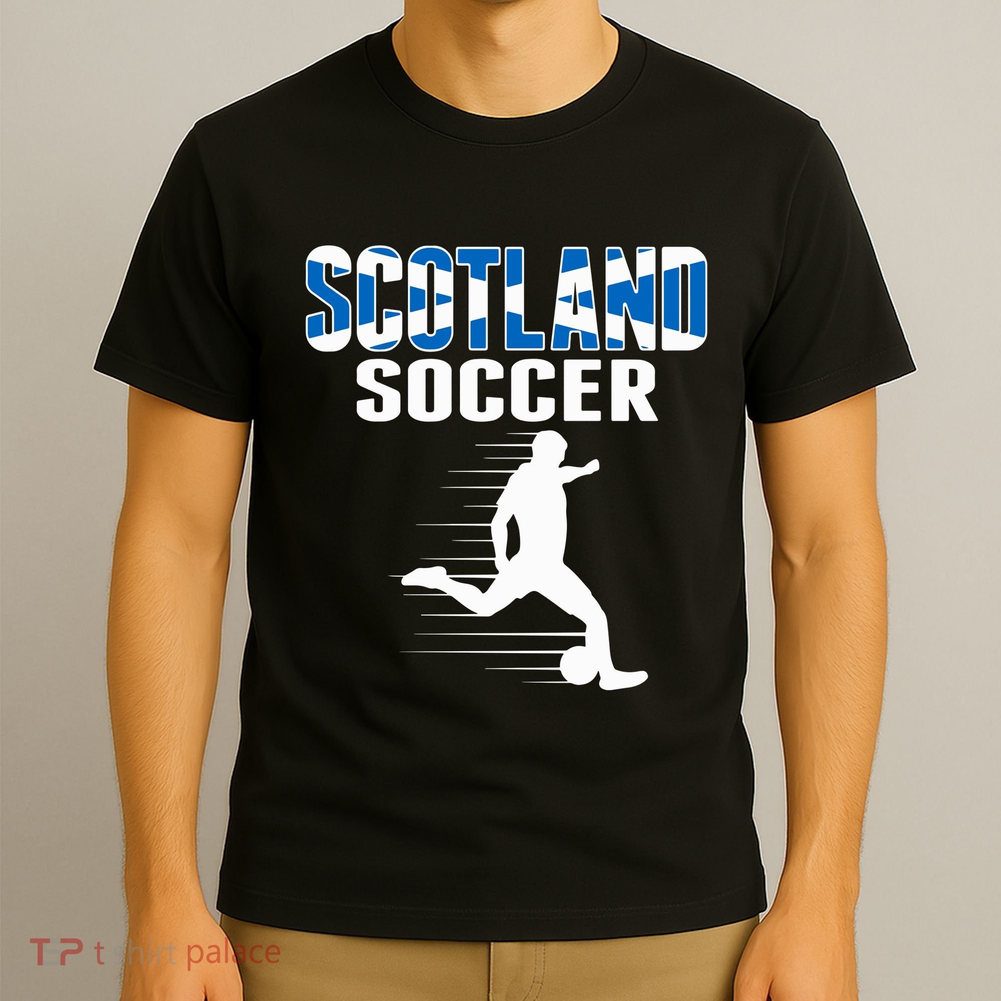 Scotland Soccer Fans Jersey Scottish Flag Football Lovers T-Shirt