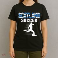 Scotland Soccer Fans Jersey Scottish Flag Football Lovers T-Shirt thumb 4