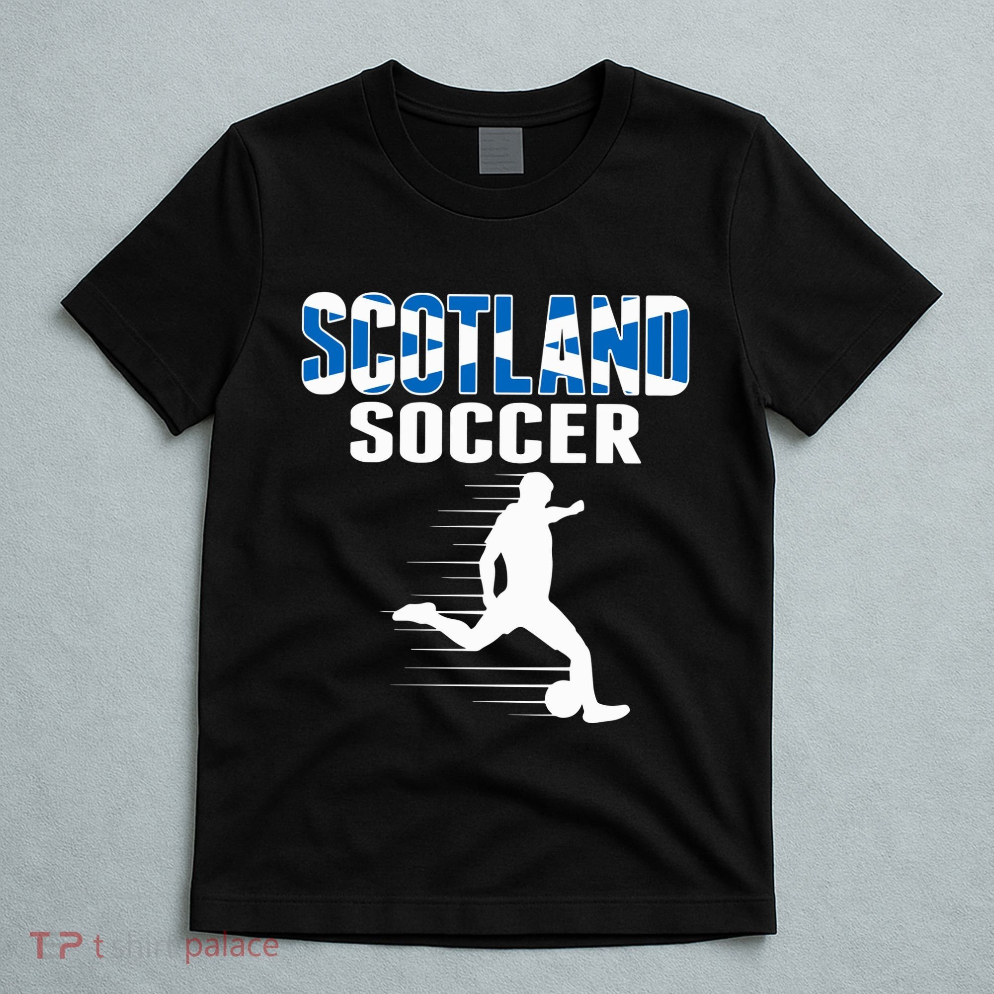 Scotland Soccer Fans Jersey Scottish Flag Football Lovers T-Shirt