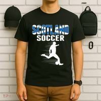 Scotland Soccer Fans Jersey Scottish Flag Football Lovers T-Shirt thumb 6
