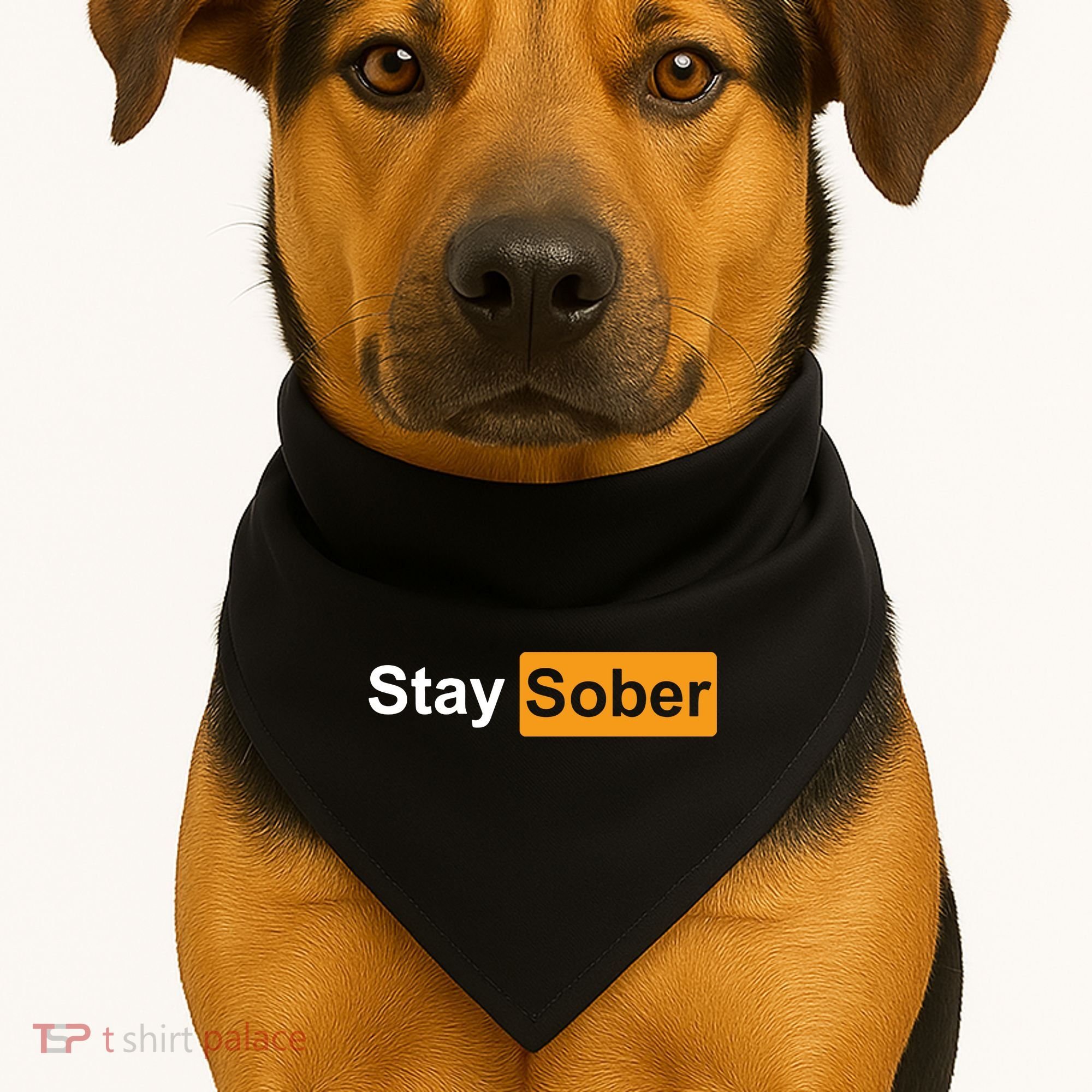 Stay Sober Funny Saying USA-Made Doggie Bandana
