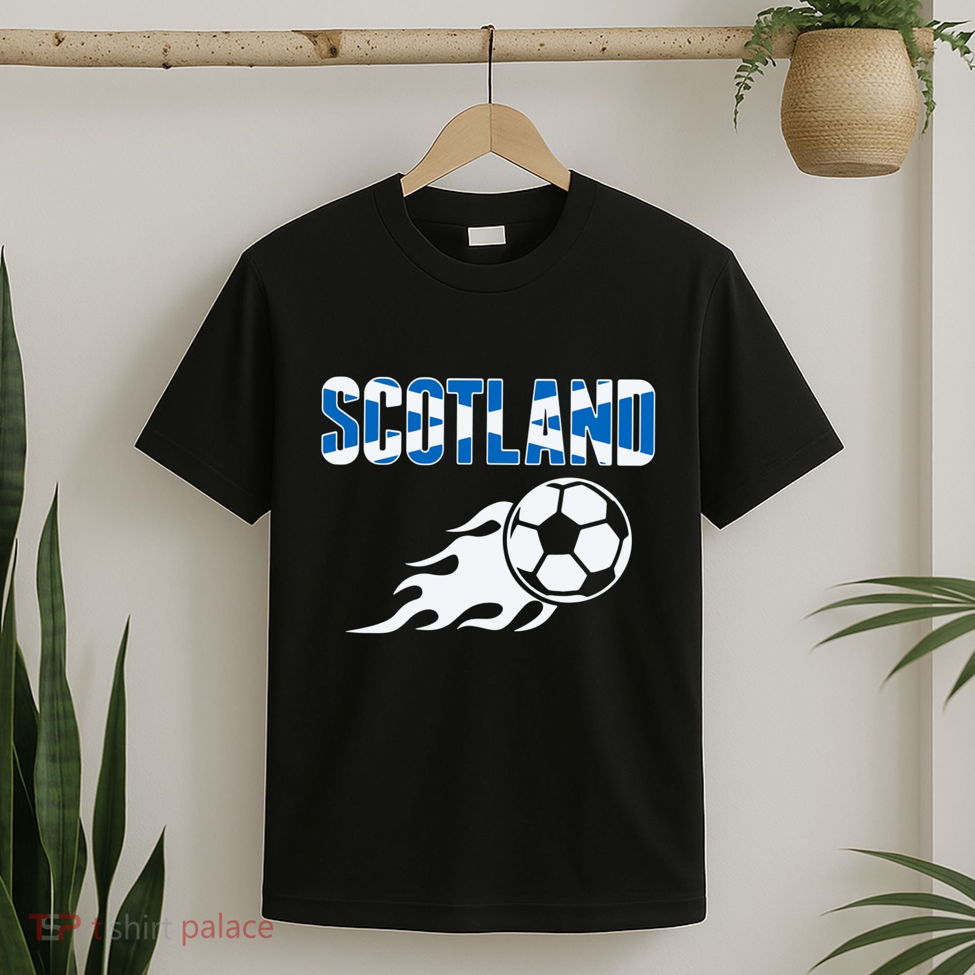 Scotland Soccer Fans Jersey Scottish Flag Football Lovers T-Shirt