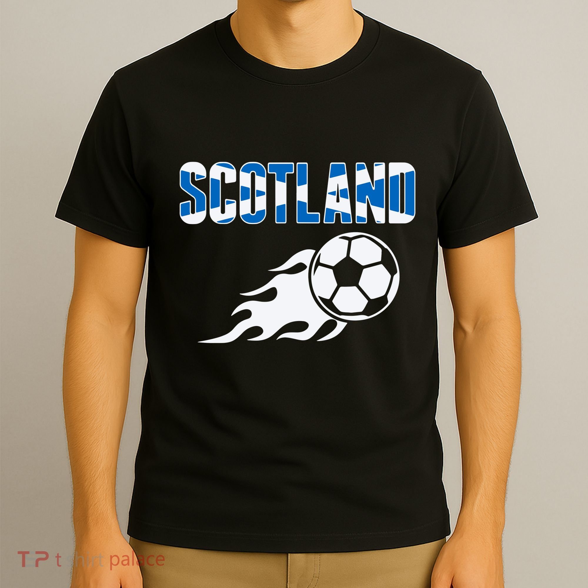 Scotland Soccer Fans Jersey Scottish Flag Football Lovers T-Shirt