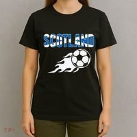 Scotland Soccer Fans Jersey Scottish Flag Football Lovers T-Shirt thumb 4