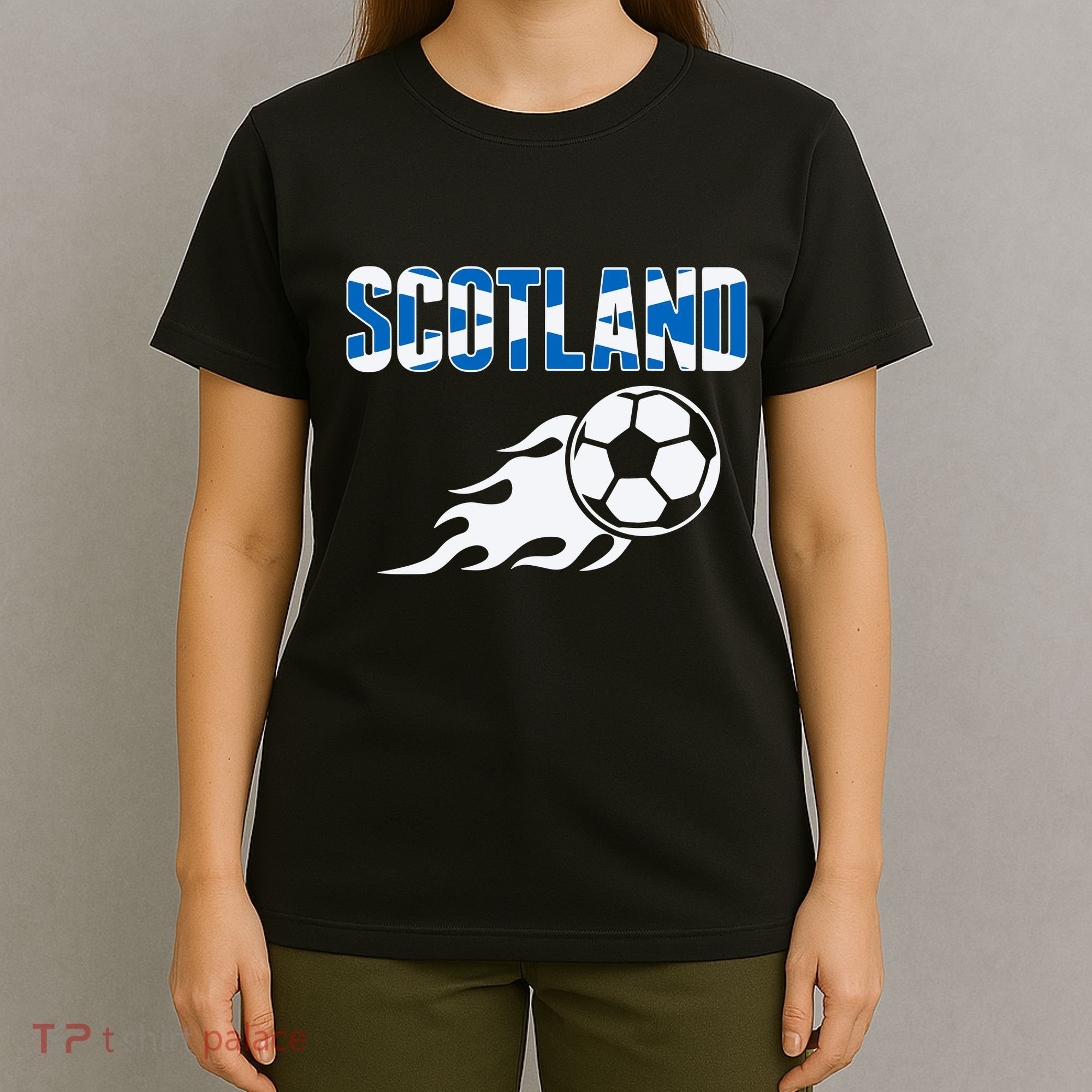 Scotland Soccer Fans Jersey Scottish Flag Football Lovers T-Shirt