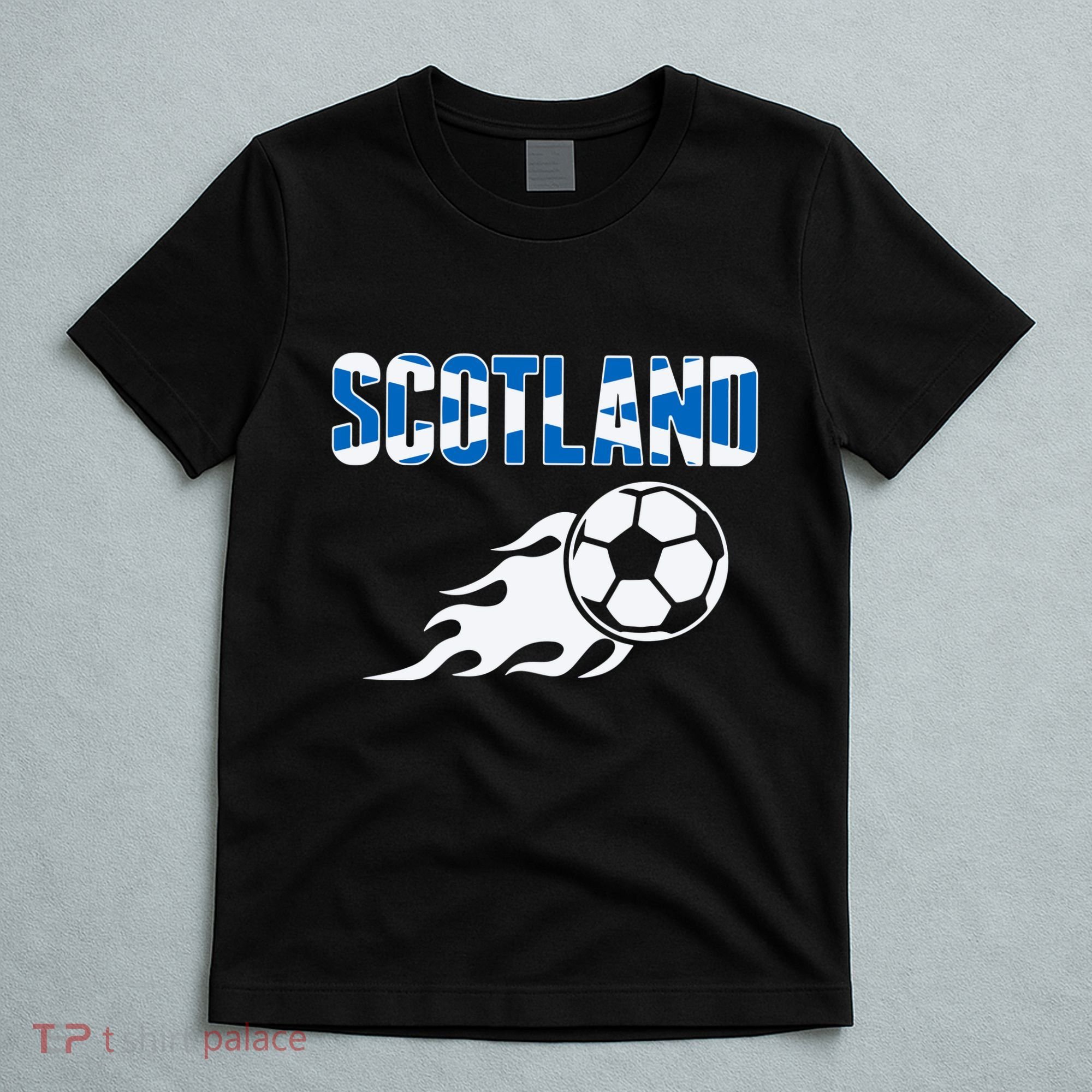 Scotland Soccer Fans Jersey Scottish Flag Football Lovers T-Shirt