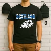 Scotland Soccer Fans Jersey Scottish Flag Football Lovers T-Shirt thumb 6