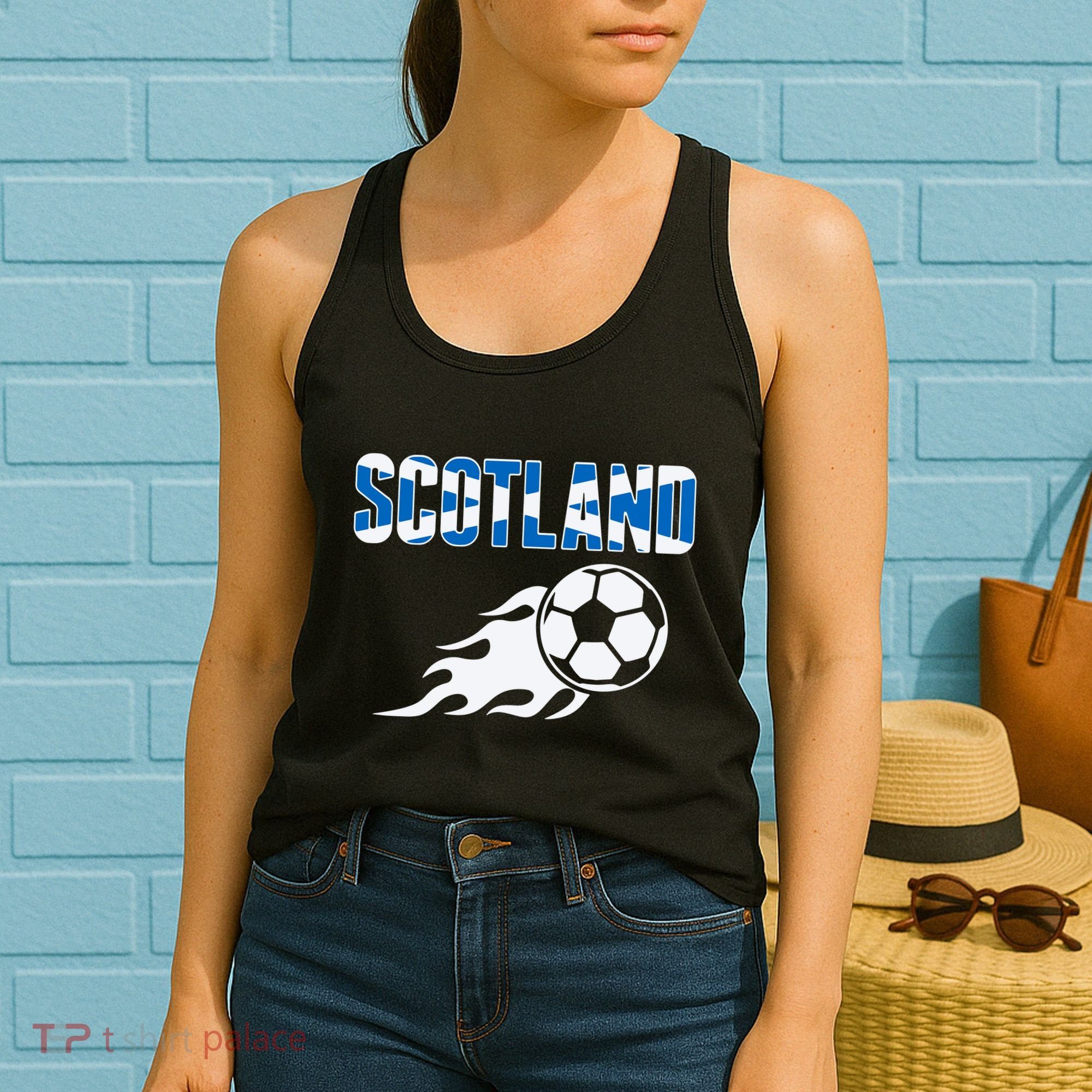 Scotland Soccer Fans Jersey Scottish Flag Football Lovers Women's Tank Top