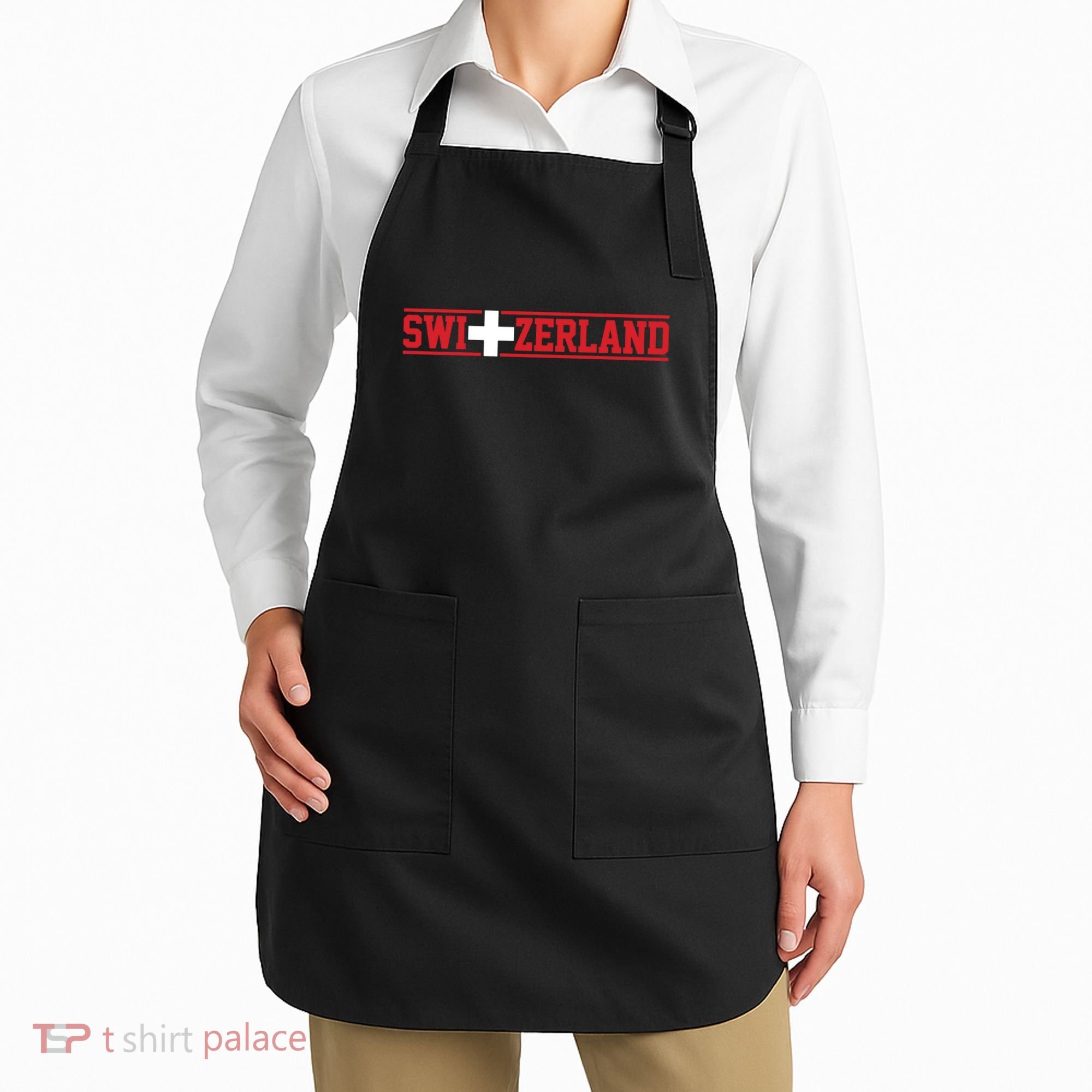 Switzerland Swiss Flag Travel Souvenir Gift Apron