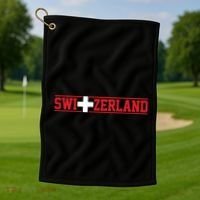 Switzerland Swiss Flag Travel Souvenir Gift Golf Towel thumb 1