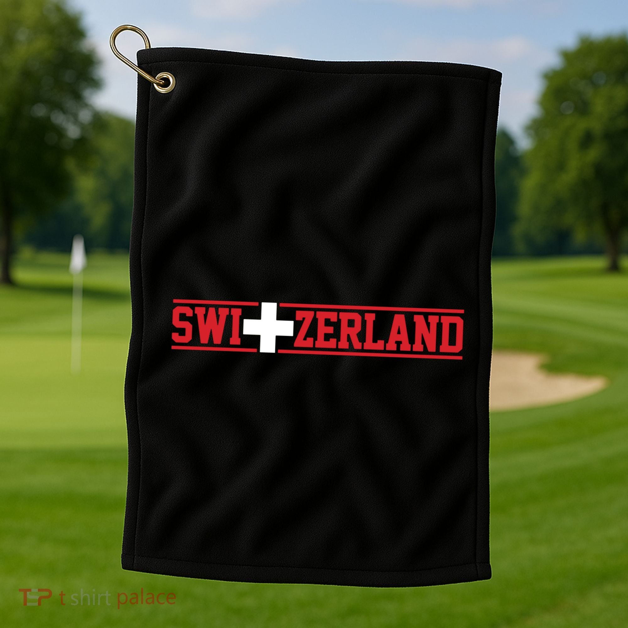 Switzerland Swiss Flag Travel Souvenir Gift Golf Towel