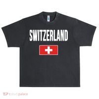 Switzerland Swiss Flag Urban Oversized Heavyweight T-Shirt thumb 0