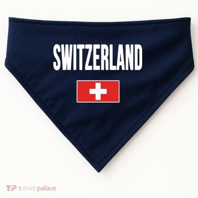Switzerland Swiss Flag USA-Made Doggie Bandana