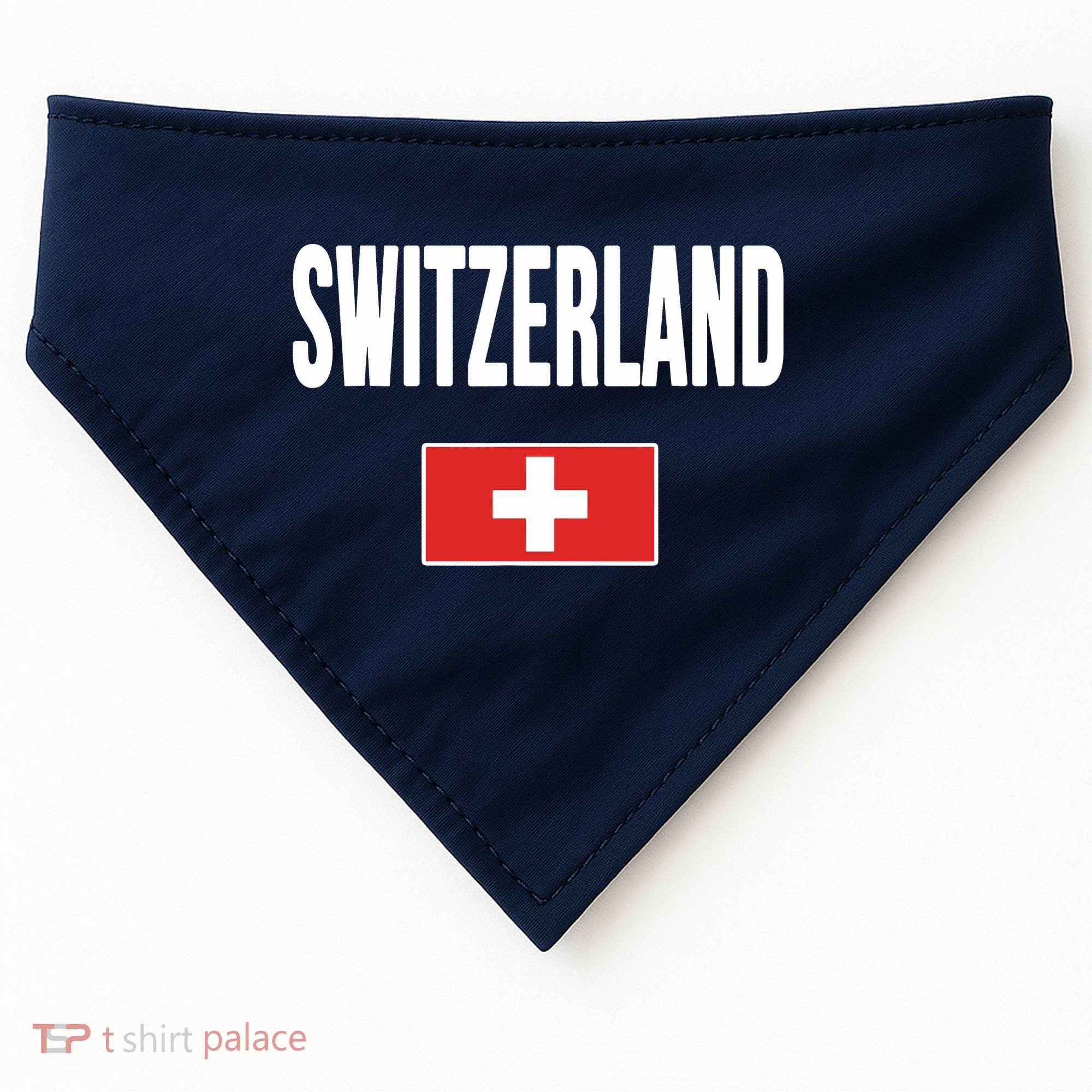 Switzerland Swiss Flag USA-Made Doggie Bandana