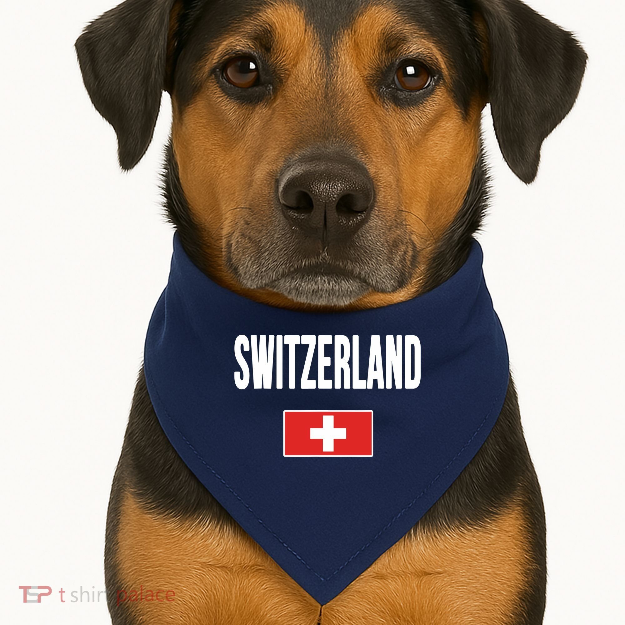 Switzerland Swiss Flag USA-Made Doggie Bandana