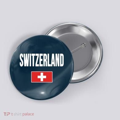 Switzerland Swiss Flag Button