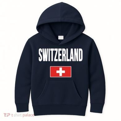 Switzerland Swiss Flag Kids Hoodie