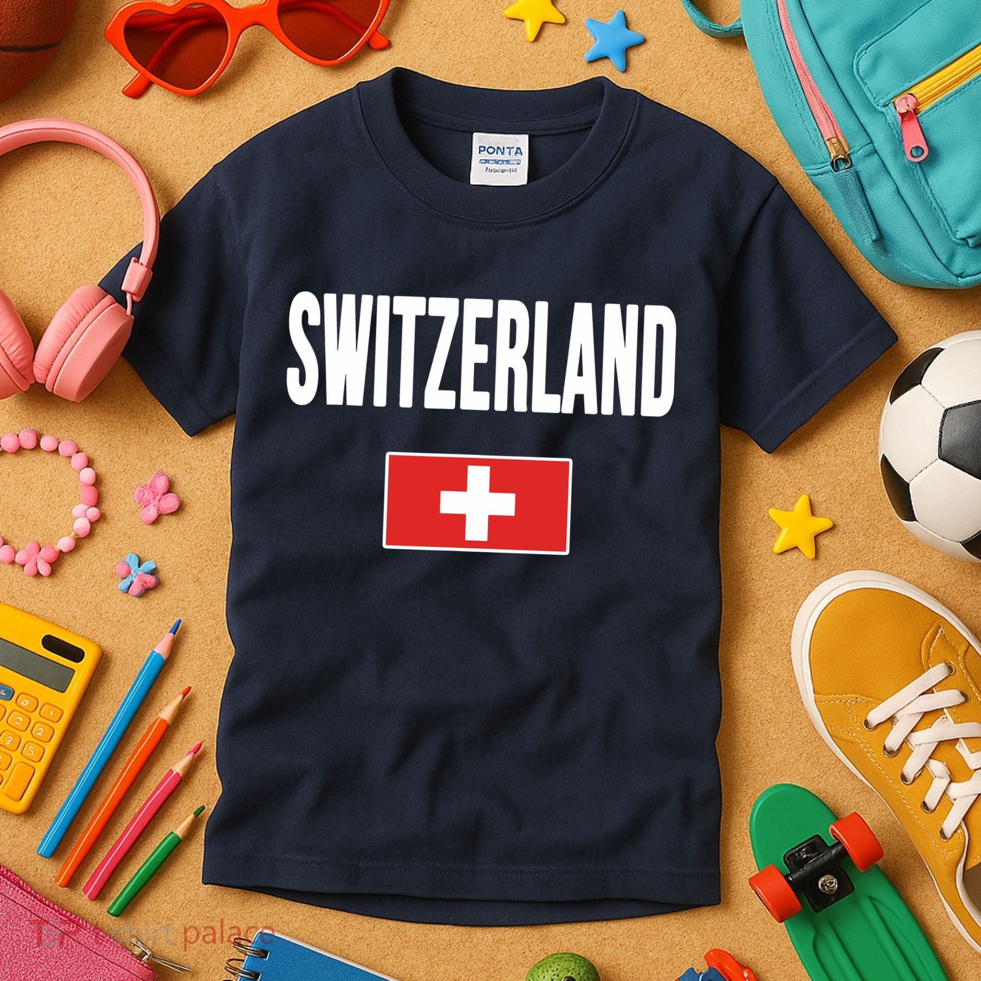 Switzerland Swiss Flag Kids T-Shirt