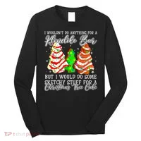 Sketchy Stuff For Some Christmas Tree Cakes Debbie Pajama Long Sleeve Shirt thumb 0