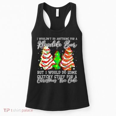 Sketchy Stuff For Some Christmas Tree Cakes Debbie Pajama Women's Tank Top
