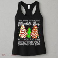 Sketchy Stuff For Some Christmas Tree Cakes Debbie Pajama Women's Tank Top thumb 3