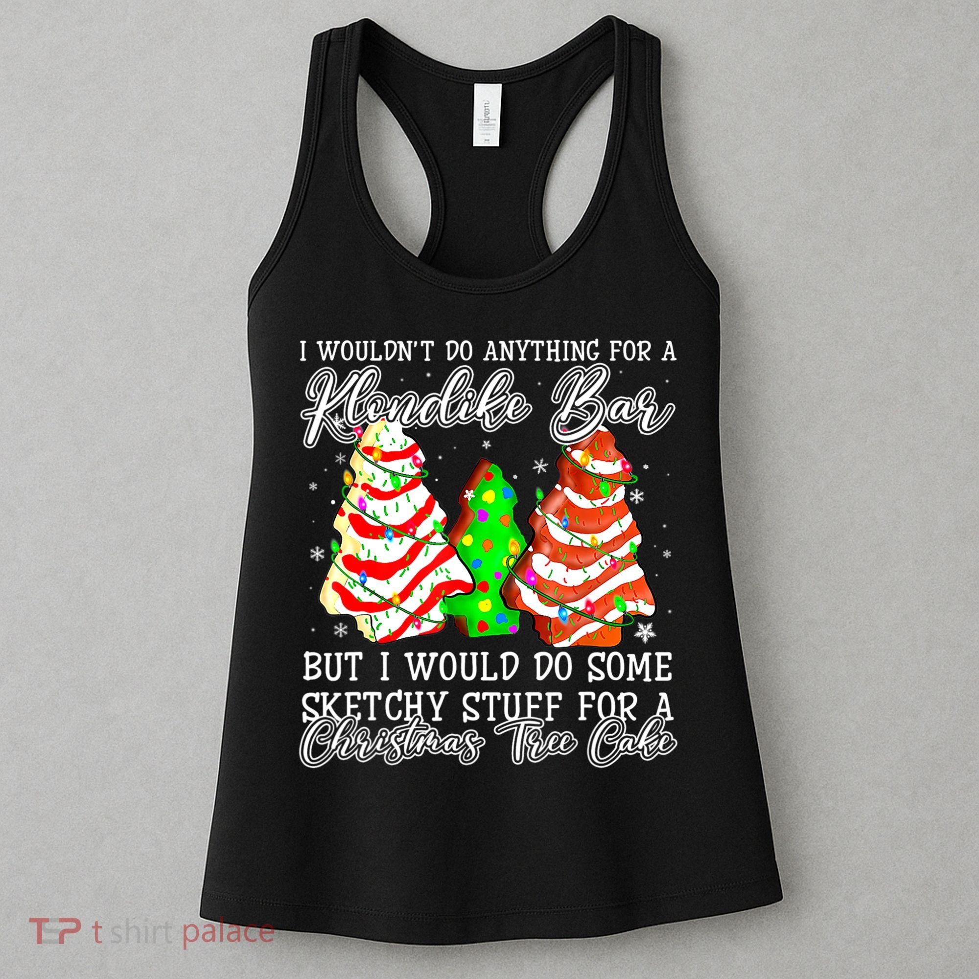 Sketchy Stuff For Some Christmas Tree Cakes Debbie Pajama Women's Tank Top