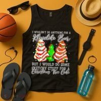 Sketchy Stuff For Some Christmas Tree Cakes Debbie Pajama Tank Top thumb 4