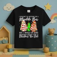 Sketchy Stuff For Some Christmas Tree Cakes Debbie Pajama Toddler T-Shirt thumb 3
