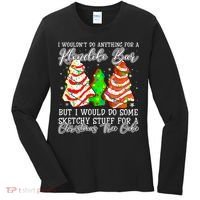 Sketchy Stuff For Some Christmas Tree Cakes Debbie Pajama Women's Long Sleeve Shirt thumb 0