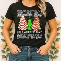 Sketchy Stuff For Some Christmas Tree Cakes Debbie Pajama Women's T-Shirt thumb 2