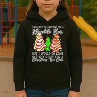 Sketchy Stuff For Some Christmas Tree Cakes Debbie Pajama Kids Hoodie thumb 3