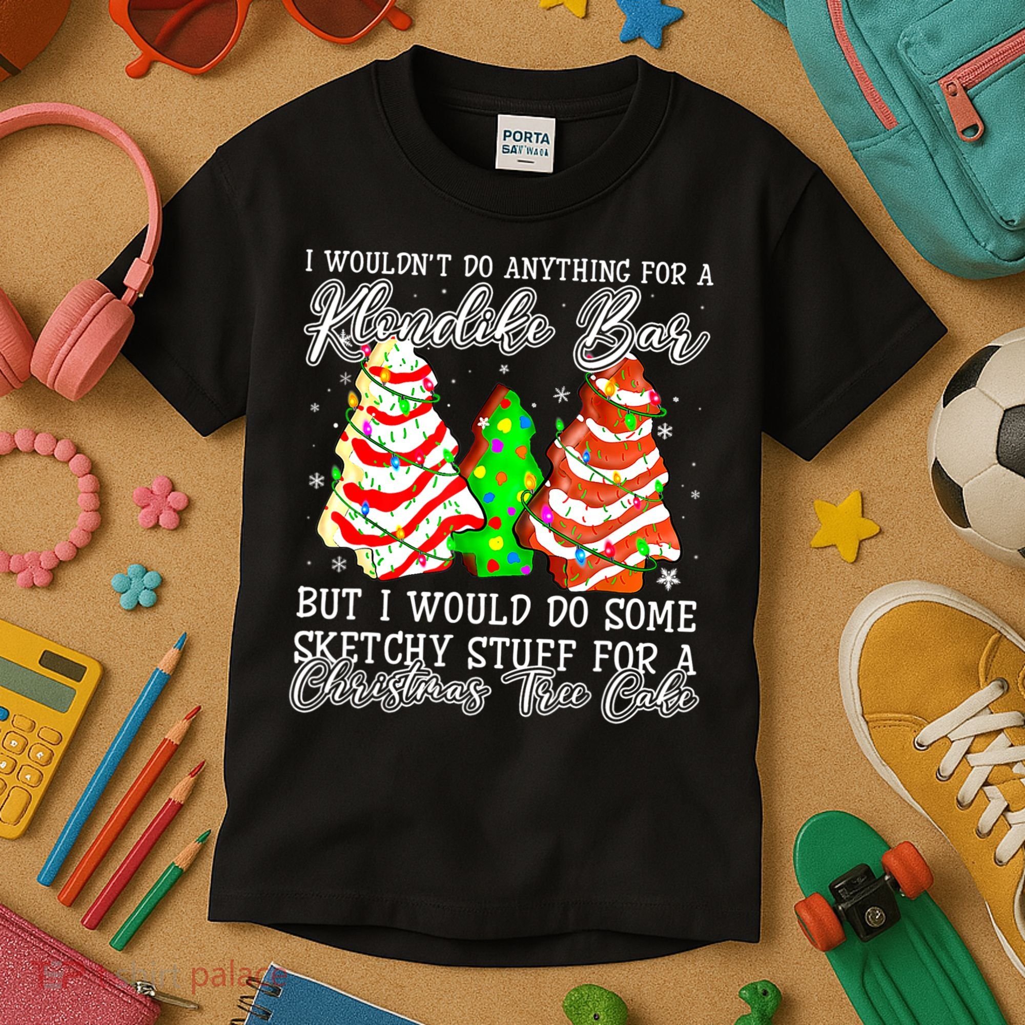 Sketchy Stuff For Some Christmas Tree Cakes Debbie Pajama Kids T-Shirt