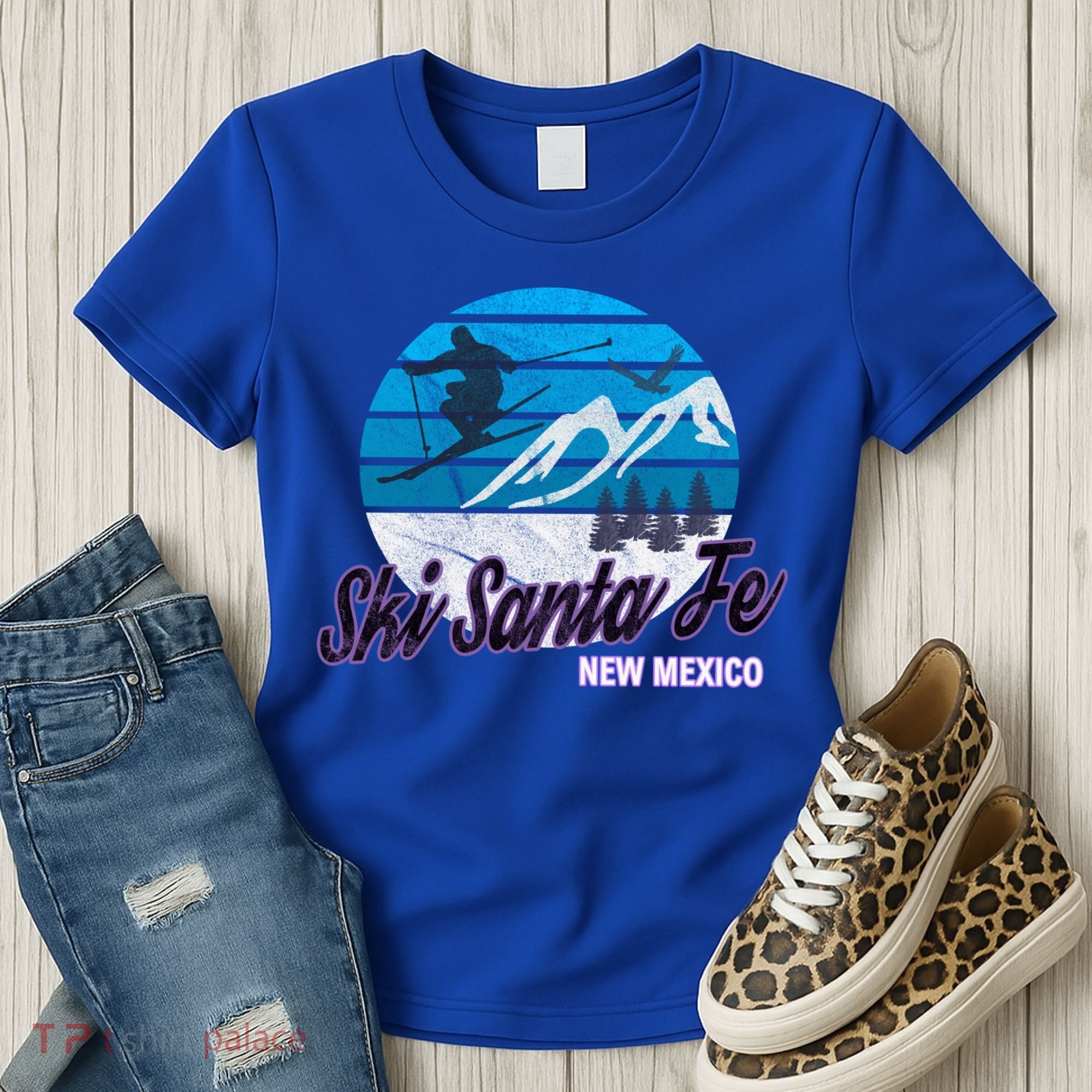 Ski Santa Fe New Mexico Usa Ski Resort Snowboarding Skiing Gift Women's T-Shirt
