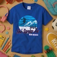 Ski Santa Fe New Mexico Usa Ski Resort Snowboarding Skiing Gift Kids T-Shirt thumb 3