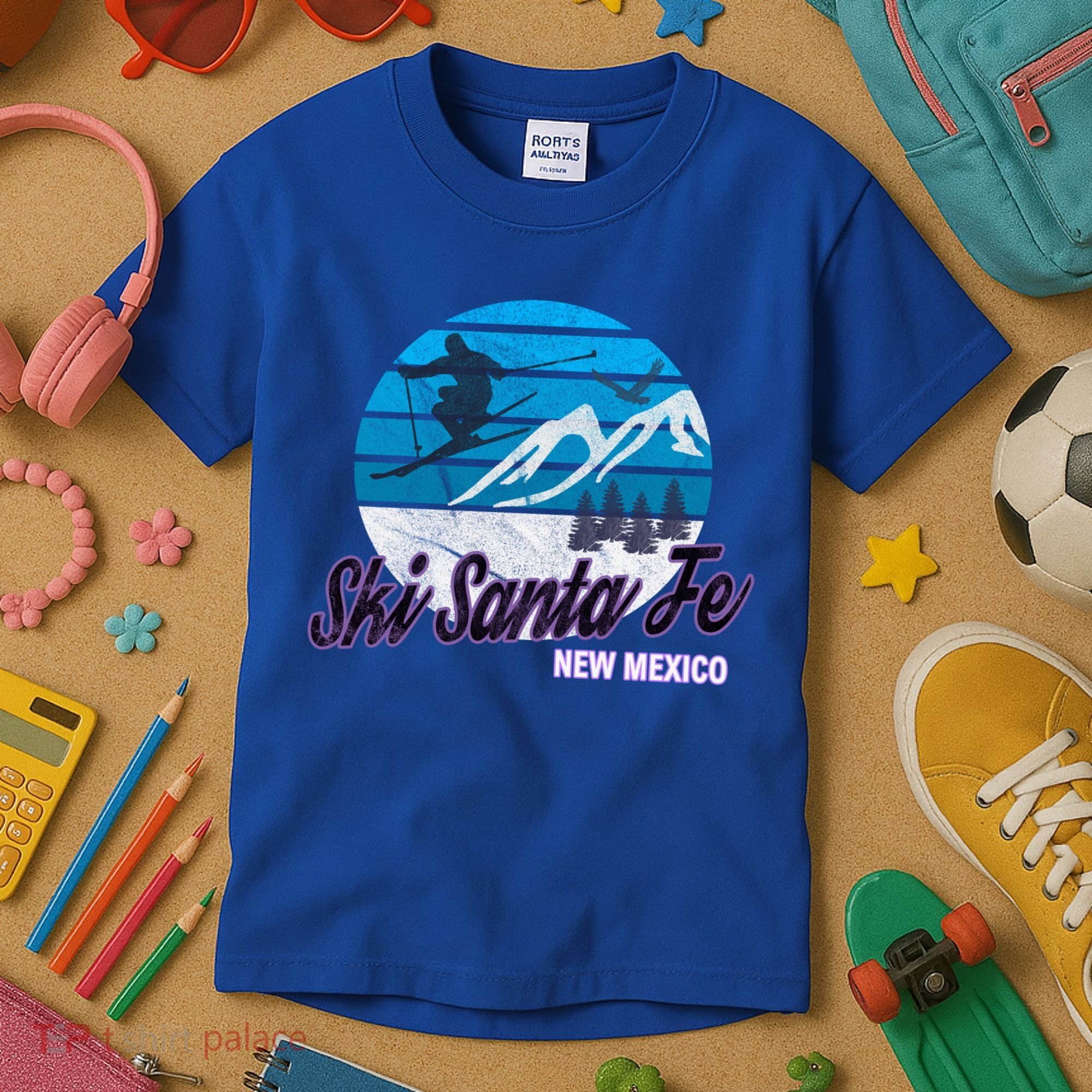 Ski Santa Fe New Mexico Usa Ski Resort Snowboarding Skiing Gift Kids T-Shirt