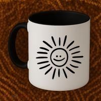 Sunshine Smile Face Sun Coffee Mug thumb 2