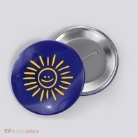 Sunshine Smile Face Sun Button thumb 0