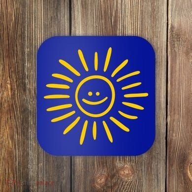 Sunshine Smile Face Sun Coaster