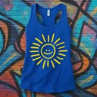 Sunshine Smile Face Sun Women's Tank Top thumb 3