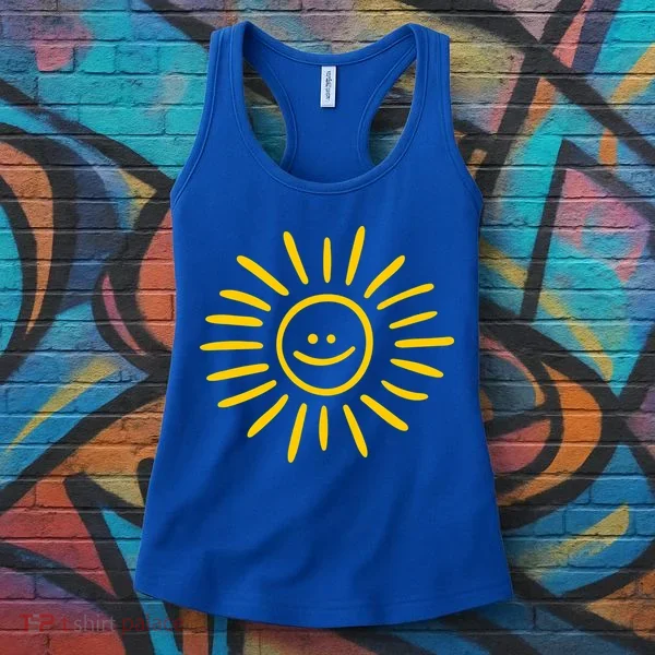 Sunshine Smile Face Sun Women's Tank Top