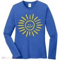 Sunshine Smile Face Sun Women's Long Sleeve Shirt thumb 0