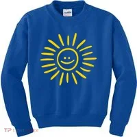Sunshine Smile Face Sun Kids Sweatshirt thumb 0