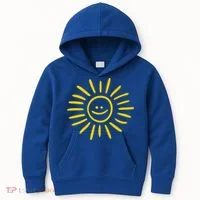 Sunshine Smile Face Sun Kids Hoodie thumb 0