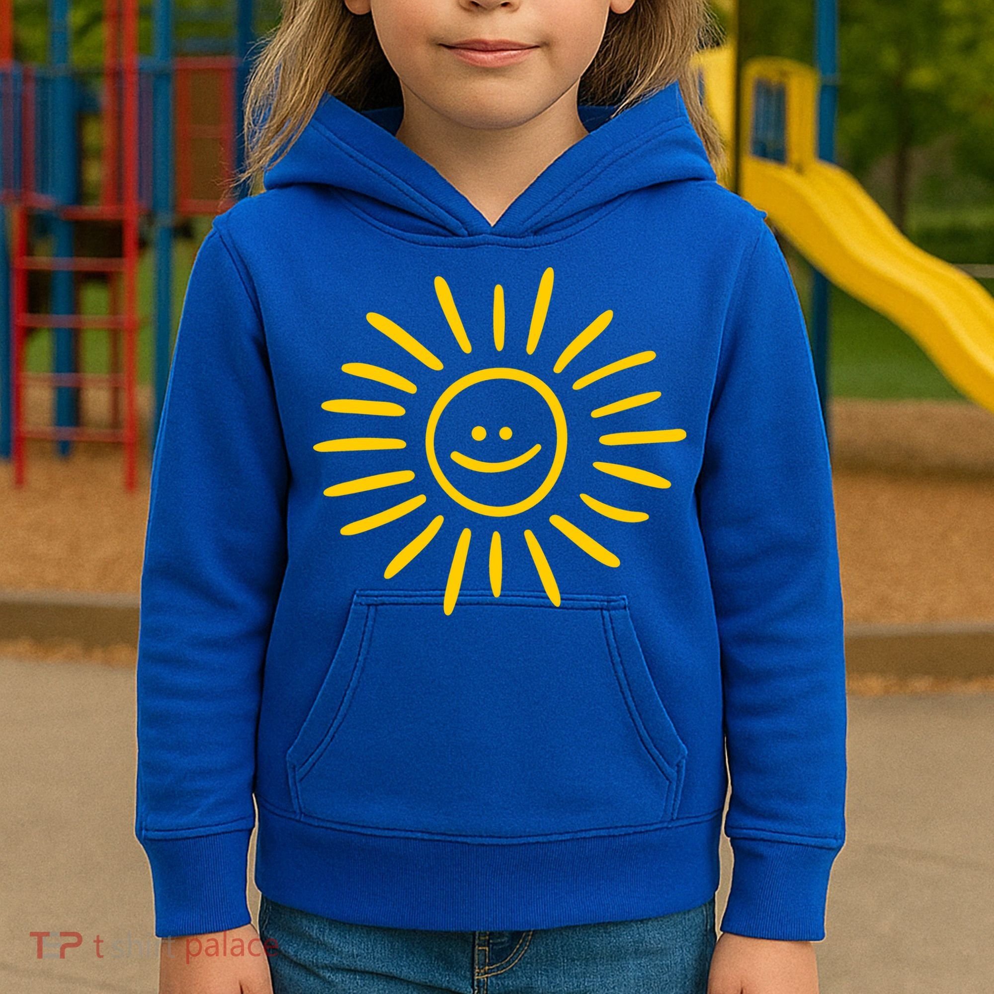 Sunshine Smile Face Sun Kids Hoodie