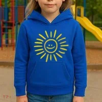 Sunshine Smile Face Sun Kids Hoodie thumb 3