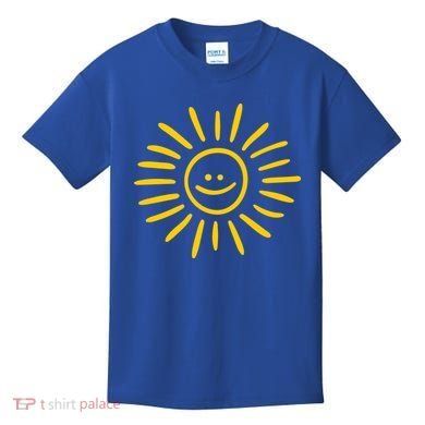 Sunshine Smile Face Sun Kids T-Shirt