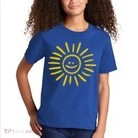 Sunshine Smile Face Sun Kids T-Shirt thumb 2