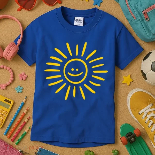 Sunshine Smile Face Sun Kids T-Shirt